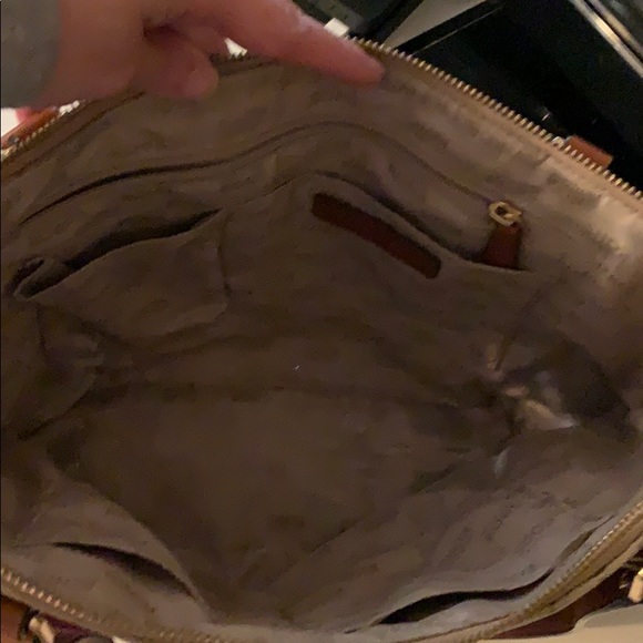 Mk canvas and leather shoulder bag - Picture 3 of 4